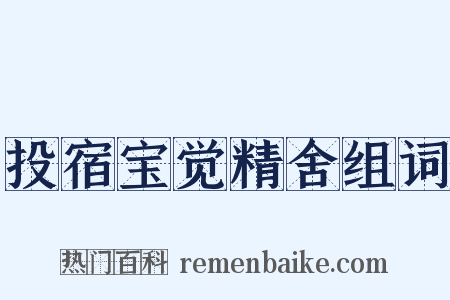 投宿宝觉精舍组词是什么意思的图片